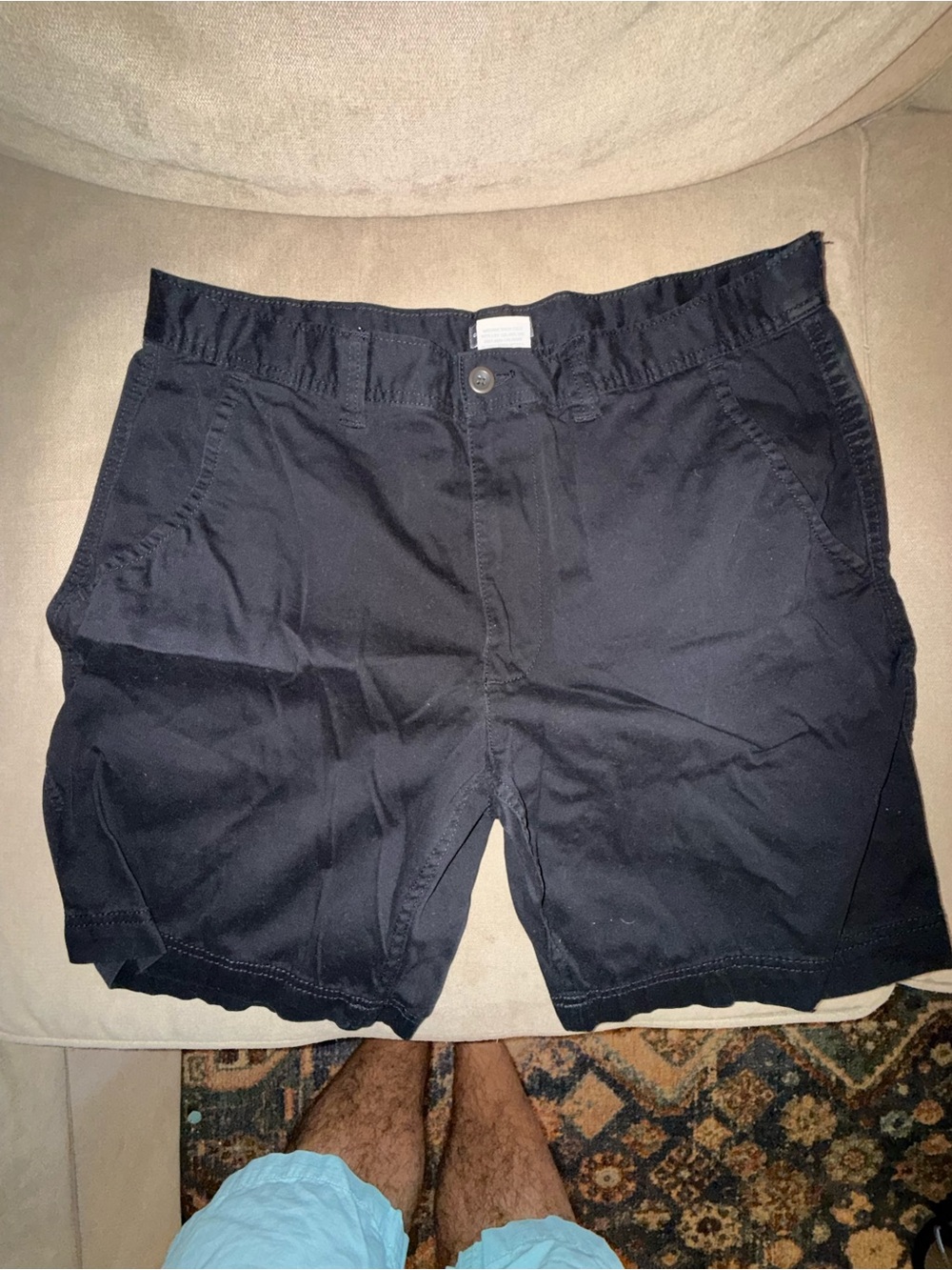 St. John's Bay Black Flat-Front Men's Shorts